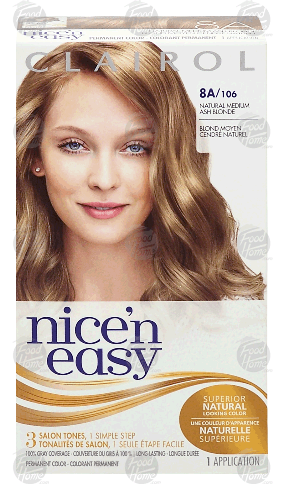 Clairol&nbsp;nice 'n easy&nbsp;permanent hair color application, natural ash blonde 106 Full-Size Picture